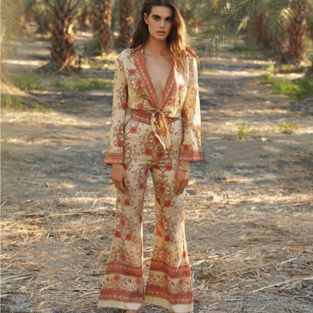 NWOT Savannah Morrow the Label Ahimsa Orla Halter Top and Pants